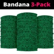 Polynesian Culture Green Bandana 3-Pack - AH - J1 - Alohawaii