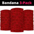 Polynesian Culture Red Bandana 3-Pack - AH - J1 - Alohawaii