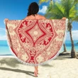 Polynesian Beach Blanket Red And Yellow - AH - J1 - Alohawaii