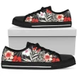 Alohawaii Footwear - Hawaii Black Hibiscus Low Top Shoe