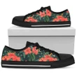 Alohawaii Footwear - Hawaii Red Hibiscus Palm Low Top Shoe