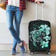 Hibiscus Plumeria Mix Polynesian Turquoise Turtle Luggage Covers - AH - J1 - Alohawaii