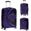 Alohawaii Accessory - Hawaii Turtle Map Polynesian Luggage Cover - Purple - Circle Style
