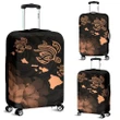 Alohawaii Accessory - Hawaii Hibiscus Map Polynesian Ancient Orange Turtle Luggage Covers