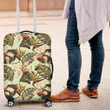 Hawaii Vintage Tropical Jungle Leaves Orchid Bird Luggage Cover - AH - J1 - Alohawaii