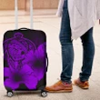 Hawaii Hibiscus Luggage Cover - Turtle Map - Purple - AH J9 - Alohawaii
