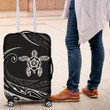 Hawaii Turtle Hibiscus Luggage Covers - White - Frida Style - AH - J96 - Alohawaii