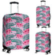 Alohawaii Accessory - Hawaii Tropical Flowers Palm Leaves Hibiscus Strips Luggage Cover