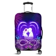 Alohawaii Accessory - (Personalized) Hawaiian Couple Hibiscus Valentine Luggage Cover - Bliss Style