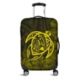Alohawaii Accessory - Hawaiian Map Turtle Kanaka Hibiscus Polynesian Luggage Covers - Yellow