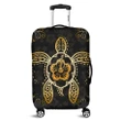 Alohawaii Accessory - Hawaiian Turtle And Hibiscus Polynesian Luggage Covers Gold