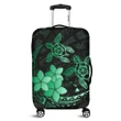 Alohawaii Accessory - Hawaii Polynesian Turtle Plumeria Luggage Covers - Pog Style Green