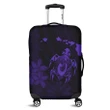 Alohawaii Accessory - Hawaiian Map Turtle Plumeria Hibiscus Fish Hook Polynesian Luggage Covers Purple