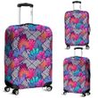 Alohawaii Accessory - Tropical Exotic Leaves And Flowers On Geometrical Ornament Luggage Cover