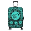 Alohawaii Accessory - Hawaiian Map Honu Hibiscus Tropic Turquoise Polynesian Luggage Covers