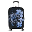 Alohawaii Accessory - Hibiscus Plumeria Mix Polynesian Turtle Luggage Covers Blue