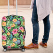 Tropical Hibiscus Banana Leafs Luggage Cover - AH - J1 - Alohawaii