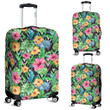 Alohawaii Accessory - Tropical Hibiscus Banana Leafs Luggage Cover