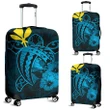 Alohawaii Accessory - Hawaii Hibiscus Luggage Cover - Harold Turtle - Traffic Blue