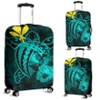 Alohawaii Accessory - Hawaii Hibiscus Luggage Cover - Harold Turtle - Turquoise