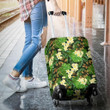Hawaii Tropical Leaves And Plumeria Luggage Cover - AH - J1 - Alohawaii