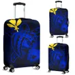 Alohawaii Accessory - Hawaii Hibiscus Luggage Cover - Harold Turtle - Blue