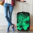 Hawaii Hibiscus Luggage Cover - Turtle Map - Pastel Green - AH J9 - Alohawaii