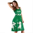 Hawaiian Hula Girls Dance in Green Midi Dress - AH J5 - Alohawaii