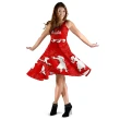 Hawaiian Hula Girls Dance in Red Midi Dress - AH J5 - Alohawaii