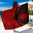 Alohawaii Sarong - Hawaii Coat Of Arm Sarong Red - Circle Style