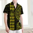 Alohawaii Shirt - Hawaii Coat Of Arms Short Sleeve Shirt Yellow