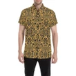 Polynesian Short Sleeve Shirt Yellow Black - AH - J1 - Alohawaii