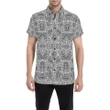 Polynesian Short Sleeve Shirt White And Black - AH - J1 - Alohawaii