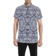 Alohawaii Shirt - Polynesian Short Sleeve Shirt Blue And White