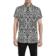 Polynesian Tribal Short Sleeve Shirt Black White - AH - J1 - Alohawaii