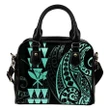 Alohawaii Bag - Kanaka Map Turquoise Polynesian Shoulder Handbag
