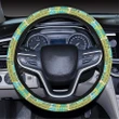 Hawaii Seamless Exotic Tiki Pattern Hawaii Universal Steering Wheel Cover with Elastic Edge - AH - J6 - Alohawaii