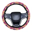 Alohawaii Accessory - Hawaii Seamless Tropical Flower Plant Pattern Background Hawaii Universal Steering Wheel Cover with Elastic Edge