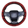 Alohawaii Accessory - Polynesian Kakau Turtle Red Hawaii Steering Wheel Cover with Elastic Edge