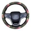 Alohawaii Accessory - Hawaii Palm Leaves Pineapples Jungle Leaf Hawaii Universal Steering Wheel Cover with Elastic Edge