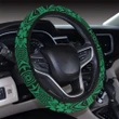 Polynesian Kakau Turtle Green Hawaii Steering Wheel Cover with Elastic Edge - AH - J6 - Alohawaii