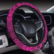 Polynesian Kakau Turtle Pink Hawaii Steering Wheel Cover with Elastic Edge - AH - J6 - Alohawaii