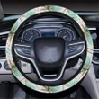 Hawaii Tropical Watercolor Palm Tree Leaf Hawaii Universal Steering Wheel Cover with Elastic Edge - AH - J6 - Alohawaii