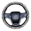 Alohawaii Accessory - Hawaii Exotic Tropical Flowers In Pastel Colors Hawaii Universal Steering Wheel Cover with Elastic Edge