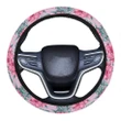 Alohawaii Accessory - Hawaii Tropical flower, blossom cluster seamless pattern Tropical Flowers Palm Leaves Plant And Leaf Hawaii Universal Steering Wheel Cover with Elastic Edge