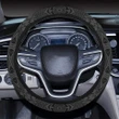 Polynesian Kakau Turtle Gray Hawaii Steering Wheel Cover with Elastic Edge - AH - J6 - Alohawaii