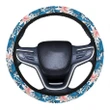 Alohawaii Accessory - Hawaii Tropical Hibiscus Blue Hawaii Universal Steering Wheel Cover with Elastic Edge
