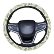 Alohawaii Accessory - Hawaii Tropical Green Pattern Hawaii Universal Steering Wheel Cover with Elastic Edge