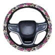 Alohawaii Accessory - Hawaii Seamless Exotic Pattern With Tropical Leaves Flowers Hawaii Universal Steering Wheel Cover with Elastic Edge