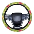 Alohawaii Accessory - Hawaii Tropical Leaves And Flowers Hawaii Universal Steering Wheel Cover with Elastic Edge